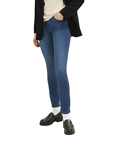 TOM TAILOR Damen 1035733 Alexa Skinny Jeans, 10282 - Dark Stone Wash Denim