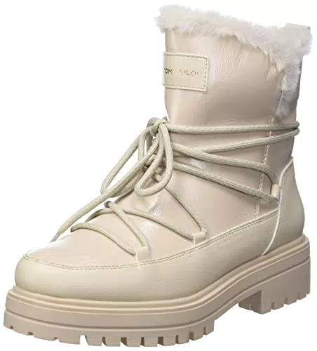 Tom Tailor Damen 4294807 Stiefelette, beige