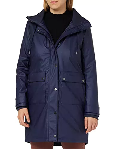 TOM TAILOR Damen Regenmantel Parka 1032473, 30025 - Navy Midnight Blue
