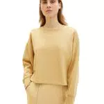 TOM TAILOR Denim Damen 1035348 Sweatshirt, 31041-Brown Rice