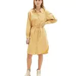 TOM TAILOR Denim Damen 1035446 Blusenkleid, 31041-Brown Rice