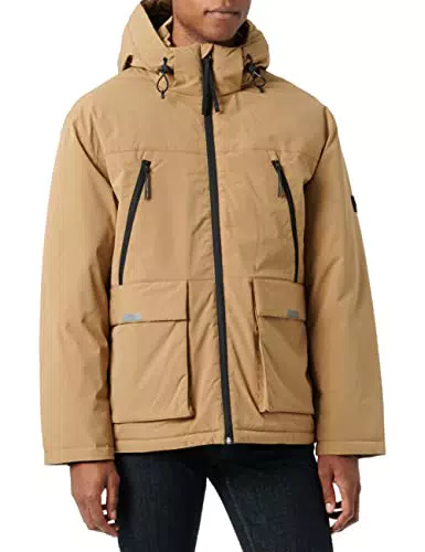 TOM TAILOR Denim Herren Artic Winterjacke 1032435, 12912 - Splashed Clay Beige