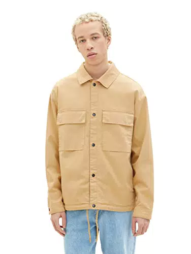 TOM TAILOR Denim Herren Jacke 1035109, 31041 - Brown Rice