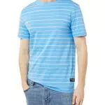 TOM TAILOR Denim Herren T-Shirt 1035594, 31376 - Blue Broken Yd Stripe