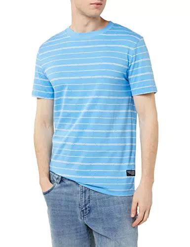 TOM TAILOR Denim Herren T-Shirt 1035594, 31376 - Blue Broken Yd Stripe