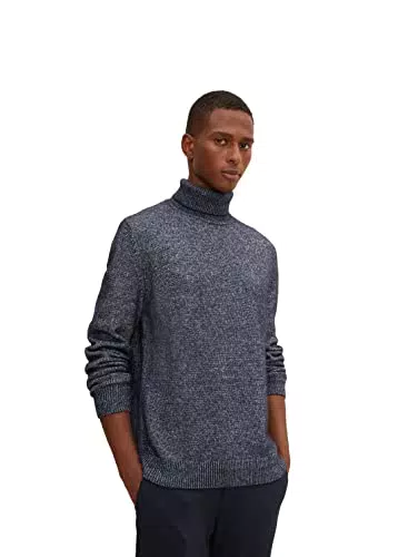 TOM TAILOR Herren 1029678 Pullover, 13160 - Knitted Navy Melange