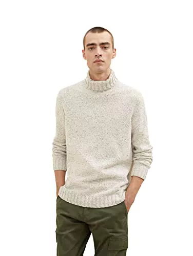 TOM TAILOR Herren 1033663 Rollkragenpullover mit Muster