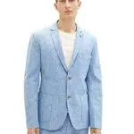 TOM TAILOR Herren 1037190 Sakko, 26507 - Helsinki Night Blue Chambray
