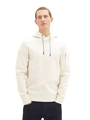 TOM TAILOR Herren Hoodie Sweatshirt mit Logo-Print 1035624