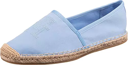 Tommy Hilfiger Damen Bestickte Espadrille, Vessel Blue
