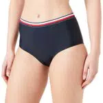 Tommy Hilfiger Damen Bikinihose High Waist mit Flaggen Logo