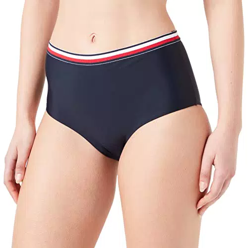 Tommy Hilfiger Damen Bikinihose High Waist mit Flaggen Logo