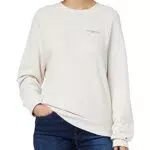 Tommy Hilfiger Damen Sweatshirt 1985 ohne Kapuze, Beige