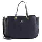Tommy Hilfiger Damen Tasche TH Emblem Satchel mit Reißverschluss