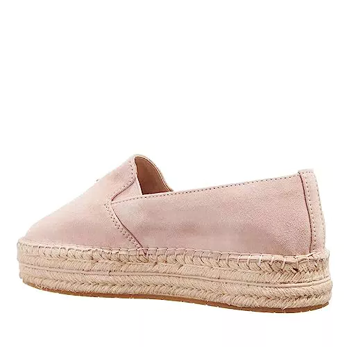 Tommy Hilfiger Damen TH Suede Flatform Espadrille, Misty Blush