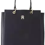 Tommy Hilfiger Damen Tote Bag Tasche TH Emblem Work Tote mit Reißverschluss