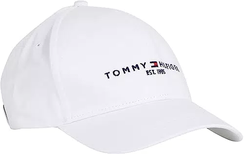 Tommy Hilfiger Herren Cap TH Established Basecap, Weiß