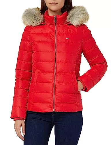 Tommy Jeans Damen Tjw Basic Hooded Down Jacket Daunenmantel