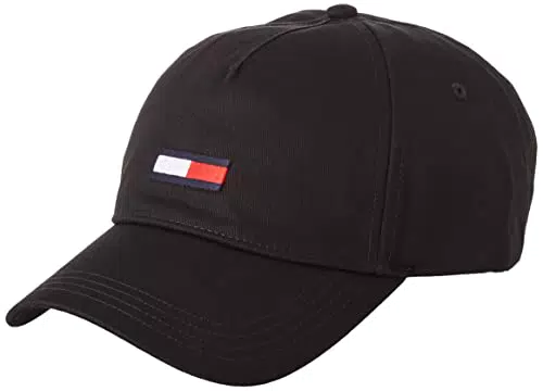 Tommy Jeans Damen Tjw Flag Cap Verschluss, Black, One Size