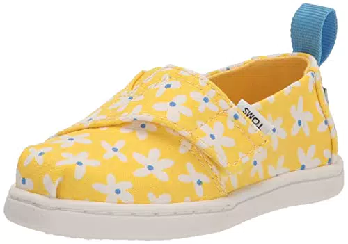 TOMS Mädchen Classic Alpargata Flacher Slipper, Sonnengelbe Sonnengelbe Gänseblümchen
