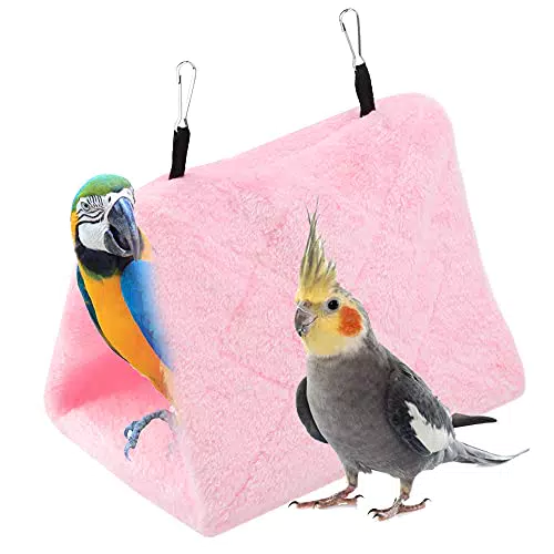 TOPINCN Pfingstrose Papagei Hängematte Vogelnest Warme Weiche Plüsch Hängematte Hängen Käfig Zelt Winter Warme Bett Haustier Spielzeug Baumwolle