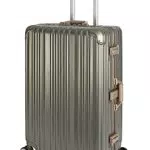 Travelhouse London Koffer Gold/Champagner L-75cm · Alu-Rahmen · Polykarbonat Hartschale · Trolley Reisekoffer Reisegepäck · 2X TSA Zahlenschloss · 4X Doppelräder · 360° Rollen · Vol. 108L