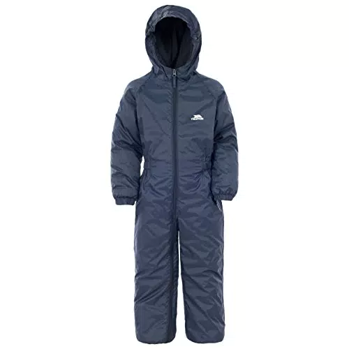 Tresspass Kinder Regenanzug mit Fleece-Einsatz, Wasserfest und atmungsaktiv Blau navy 12-18mts