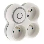 Triplite 16A façade + interrupteur gris/blanc