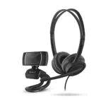 Trust Doba 2-in-1 Home Office Set, On-Ear USB Headset mit Mikrofon und HD Webcam