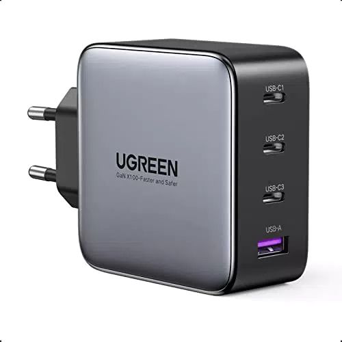 UGREEN Nexode 100W USB C Ladegerät GaN USB C Netzteil 4 Ports Charger PD Ladegerät mit PPS kompatibel mit MacBook Pro