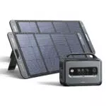 UGREEN Solargenerator 1200W mit 2 Solarpanels 100W Schnelle Solaraufladung in 6 Std. Powerstation 1024Wh mit LiFePO4 Batterie mit 2500W Spitzenleistung für Urlaub