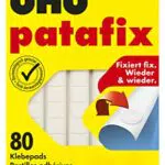 UHU patafix weiß, wieder ablösbare Klebepads, 80 Stück