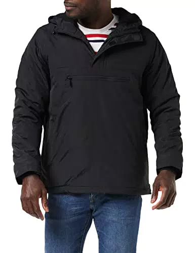 Urban Classics Herren Padded Pull Over Jacket, Schwarz