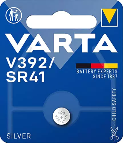 VARTA Batterien V392/SR41 Knopfzelle, 1 Stück, Silver Coin