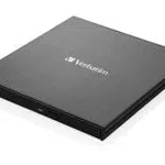 Verbatim External Slimline CD/DVD Writer, USB 3.2 Gen1 mit Anschluss inkl. USB-C auf USB-A-Kabel