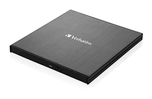 Verbatim External Slimline CD/DVD Writer, USB 3.2 Gen1 mit Anschluss inkl. USB-C auf USB-A-Kabel
