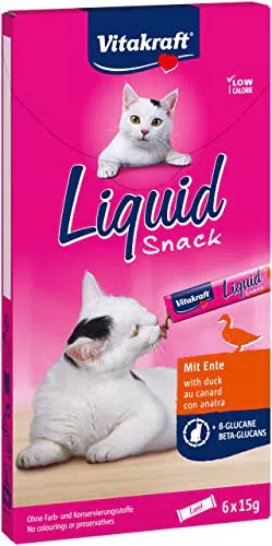 Vitakraft Liquid Snack, flüssiger Katzensnack, mit Ente