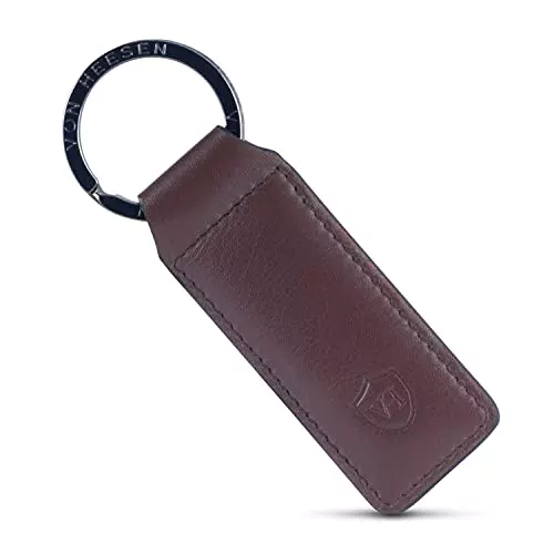VON HEESEN Schlüsselanhänger Leder mit Geschenkbox I Schlüssel Organizer Schlüsselband Schlüsselbund Schlüsselhalter I Geschenk für Damen & Herren