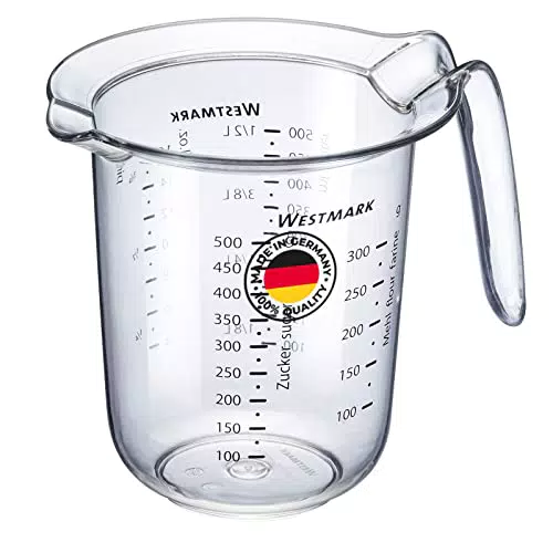 Westmark Messkanne, Mehrsprachige Messskalen und verschiedenen Maßeinheiten