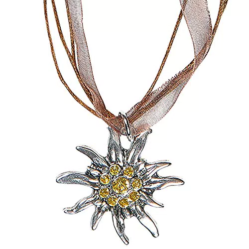 Widmann 95722 - Strasskette Edelweiß, Schmuck, Halsband