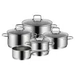 WMF Astoria Vorteils Topfset Induktion 5-teilig, Kochtopf Set mit Glasdeckel