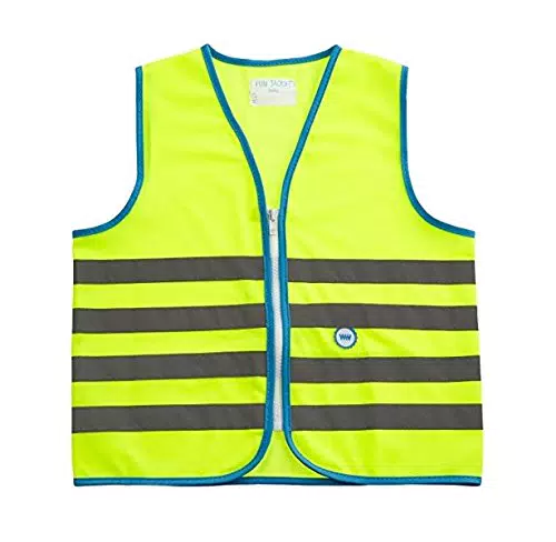 Wowow Fun-Warnweste für Kinder, grün fluoreszierend