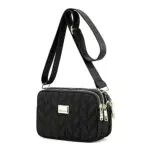 YANAIER Damen Handy Umhängetasche Schultertasche Wasserdicht Nylon kleine Tasche Handytaschen zum Umhängen Frauen Brieftasche Schwarz-1