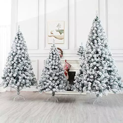 yruphome KüNstlicher Weihnachtsbaum, Schnee Beflockt Weihnachtsbaum Premium Scharnier KüNstliche Tannenbaum