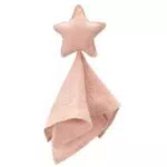 ZIGJOY Schmusetuch Schnuffeltuch Kuscheltuch Musselin Baumwolle Babydecke Komfort für Neugeborene Babys und Kleinkinder Geschenk für Junge und Mädchen Baby Lovey Rosa Stern