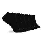 Zockn Sneakersocken Unisex aus Bio-Baumwolle, 6 Paar - 47-50 / Schwarz I einfarbig I OEKO-TEX I Anti-Loch I Nachhaltig I Super-Bequem