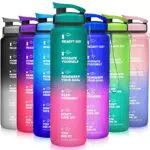ZORRI Trinkflasche, Sport Trinkflasche, BPA-frei Tritan 1L Auslaufsicher Sport Wasserflasche