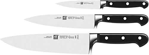ZWILLING Professional S Messer-Set, 3-teilig, Rostfreier Spezialstahl/Kunststoff-Griff mit Nieten