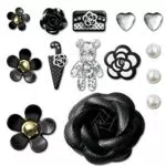 14 teiliges Set aus Kunstharz-Schuh-Charms, Party-Schuh-Dekoration