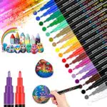 18 Farbe Steine Bemalen Acrylstifte für Steine wasserfest Permanent Marker Stift für Ostern Basteln Kinder Leinwand Ostereier Holz Schule Manga Kunstler/DIY Fotoalben/Hochzeit Papier 0.7mm